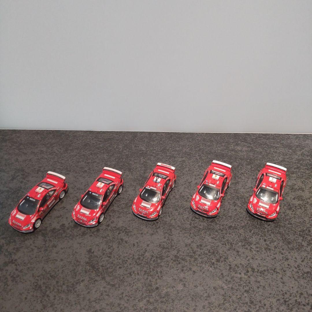 シーエムズ　1/64 プジョー　ラリーカー　ミニカー5台セット