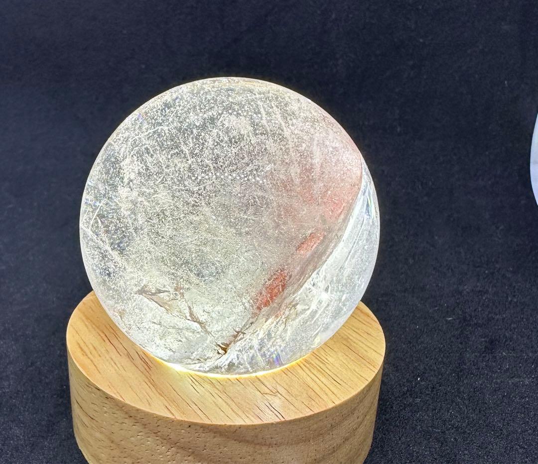 レア！！　ストロベリークォーツ共生　ガーデン　スフィア