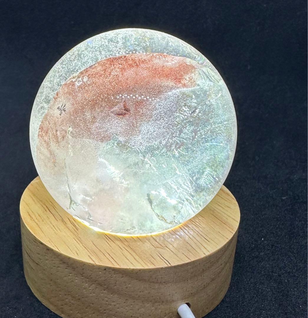 レア！！　ストロベリークォーツ共生　ガーデン　スフィア