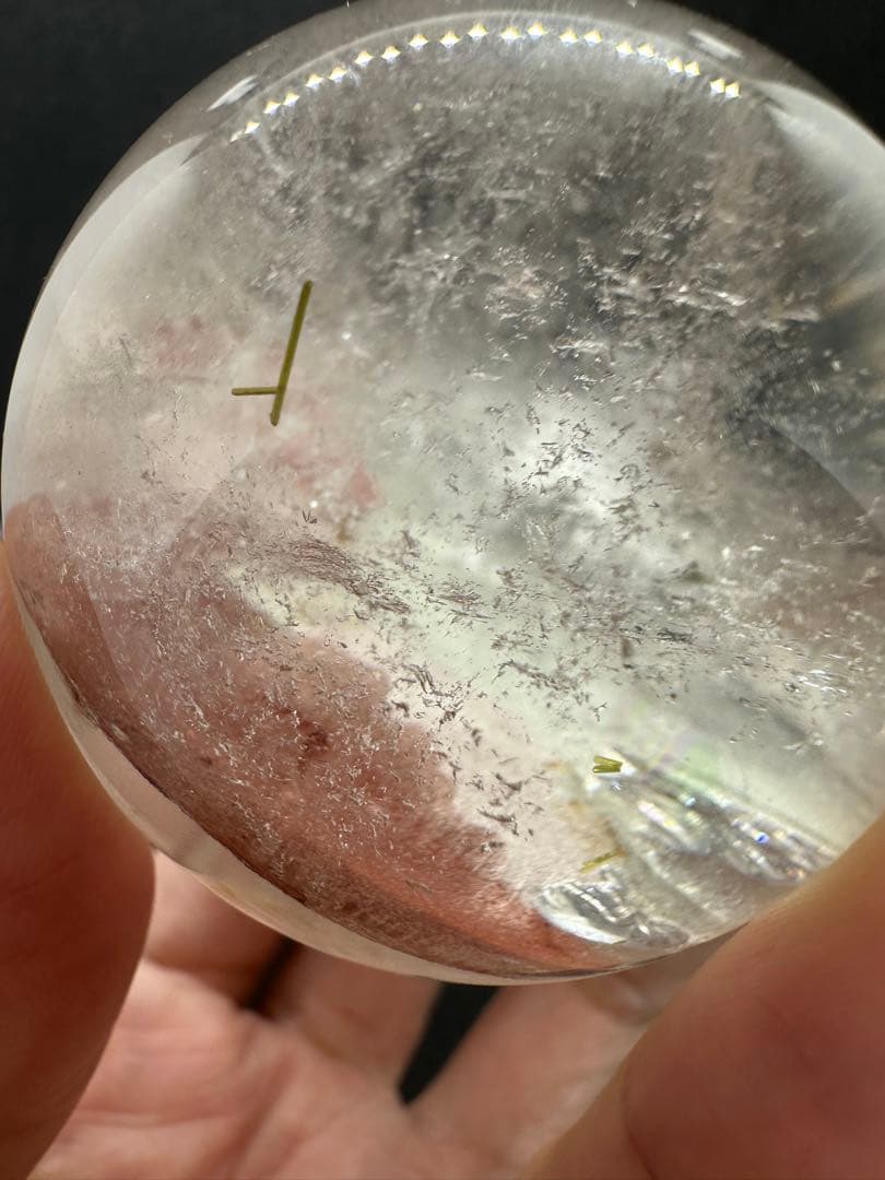 レア！！　ストロベリークォーツ共生　ガーデン　スフィア