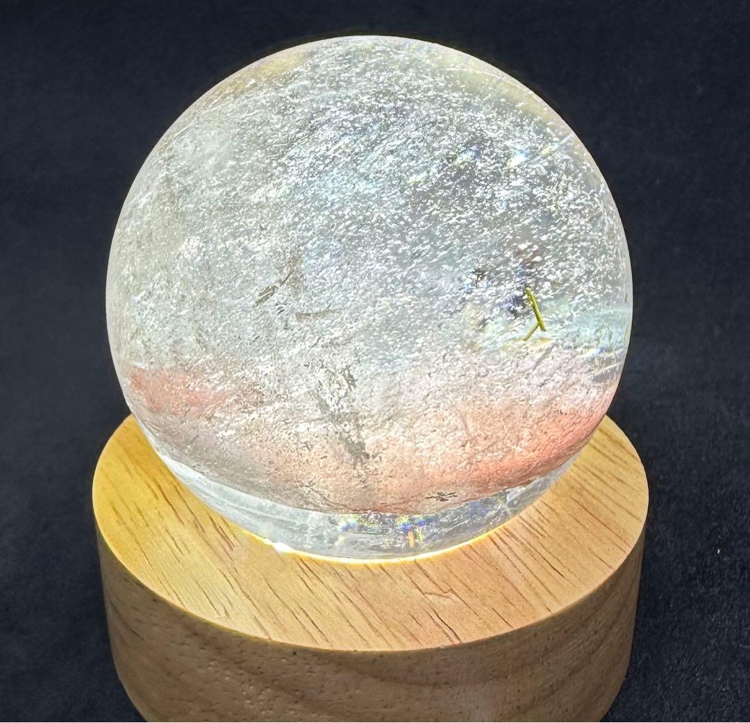 レア！！　ストロベリークォーツ共生　ガーデン　スフィア