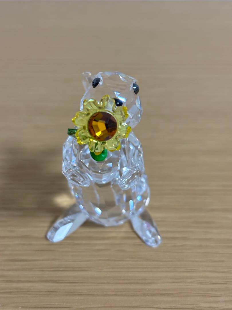 SWAROVSKI スワロフスキー　うさぎとひまわり　置物　オブジェ　インテリア