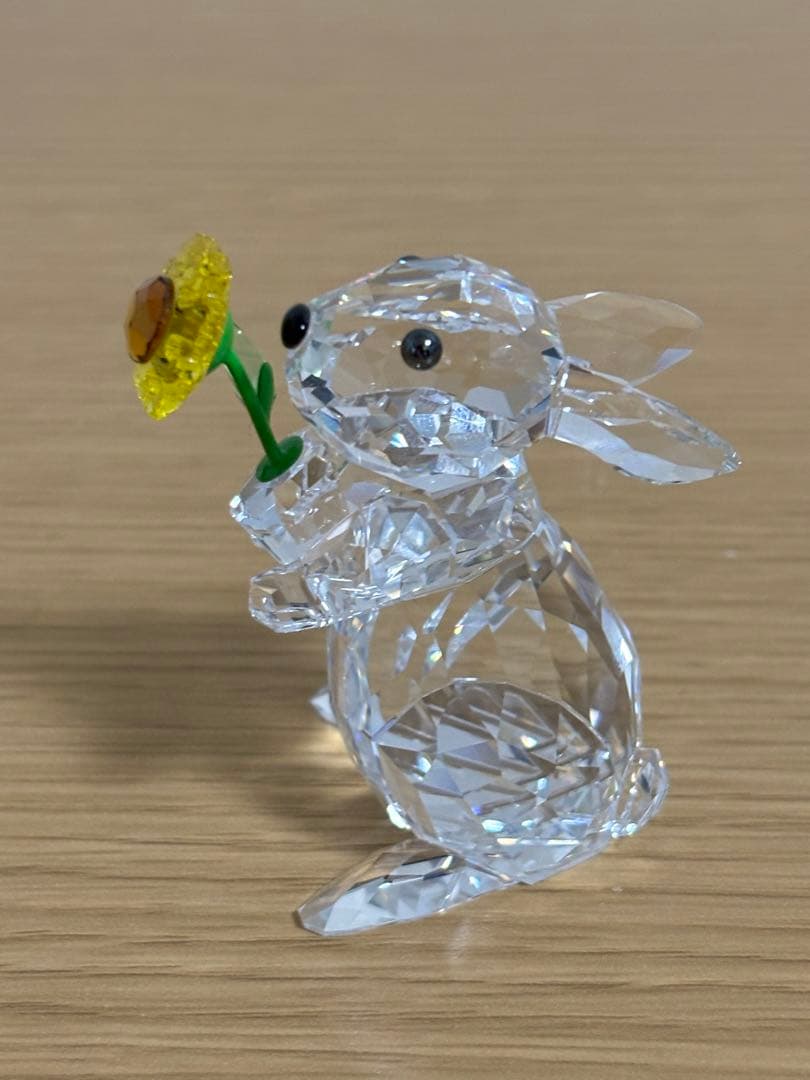 SWAROVSKI スワロフスキー　うさぎとひまわり　置物　オブジェ　インテリア
