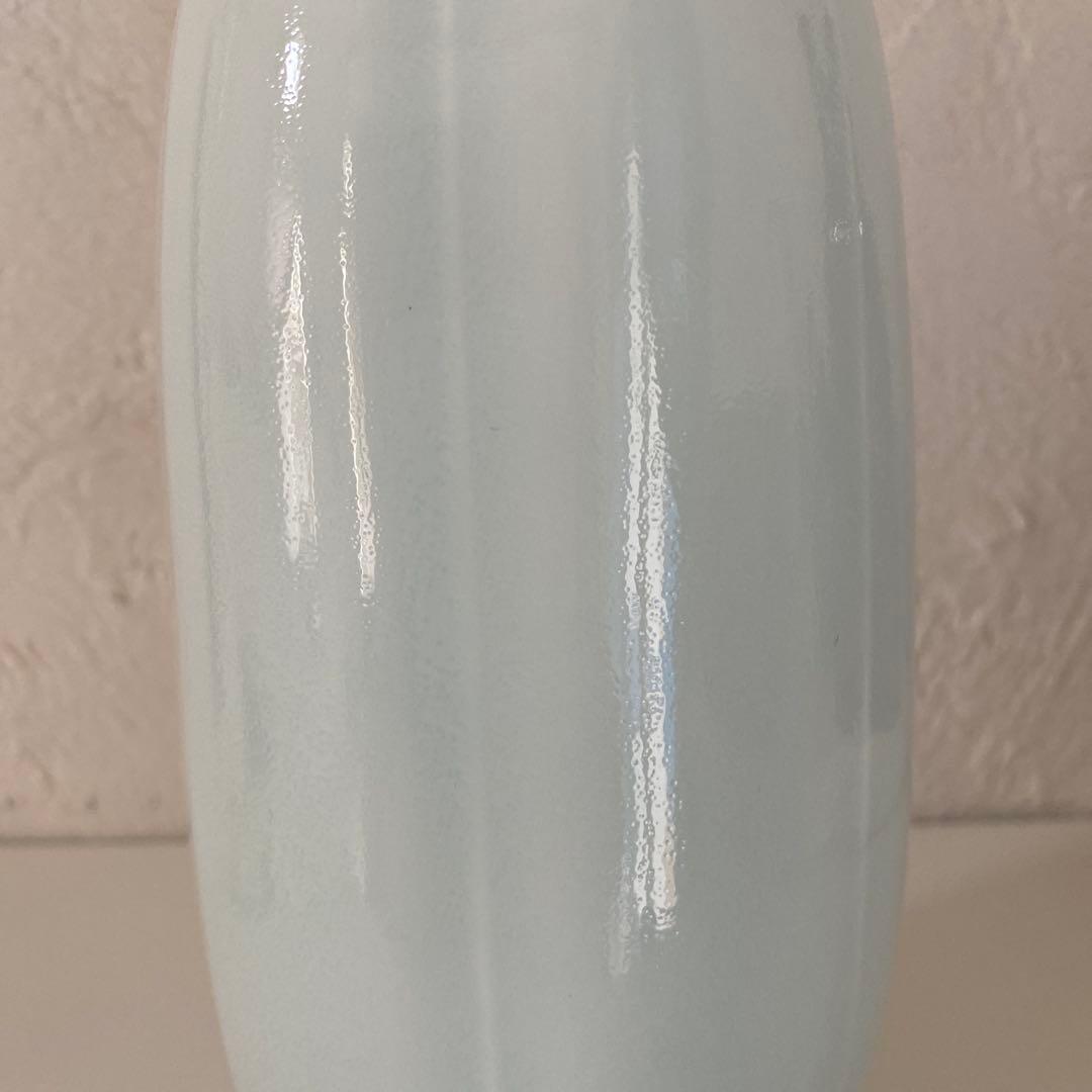 樋渡陶六 青白磁瓜形一輪花生