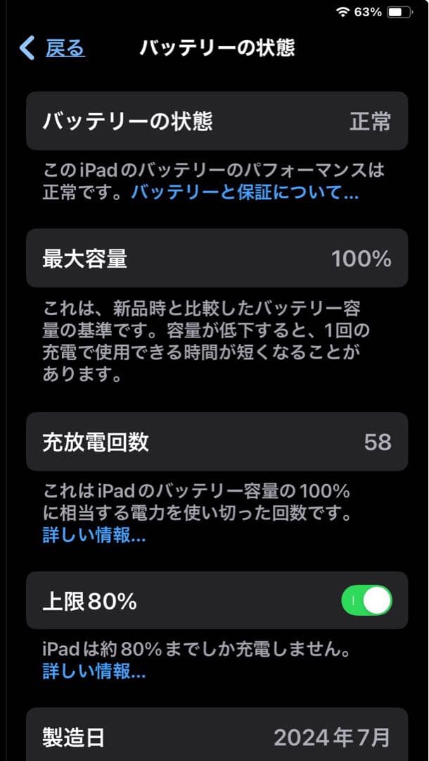 電池100%！美品！iPad mini 第7世代 Wi-FI 128G ブルー