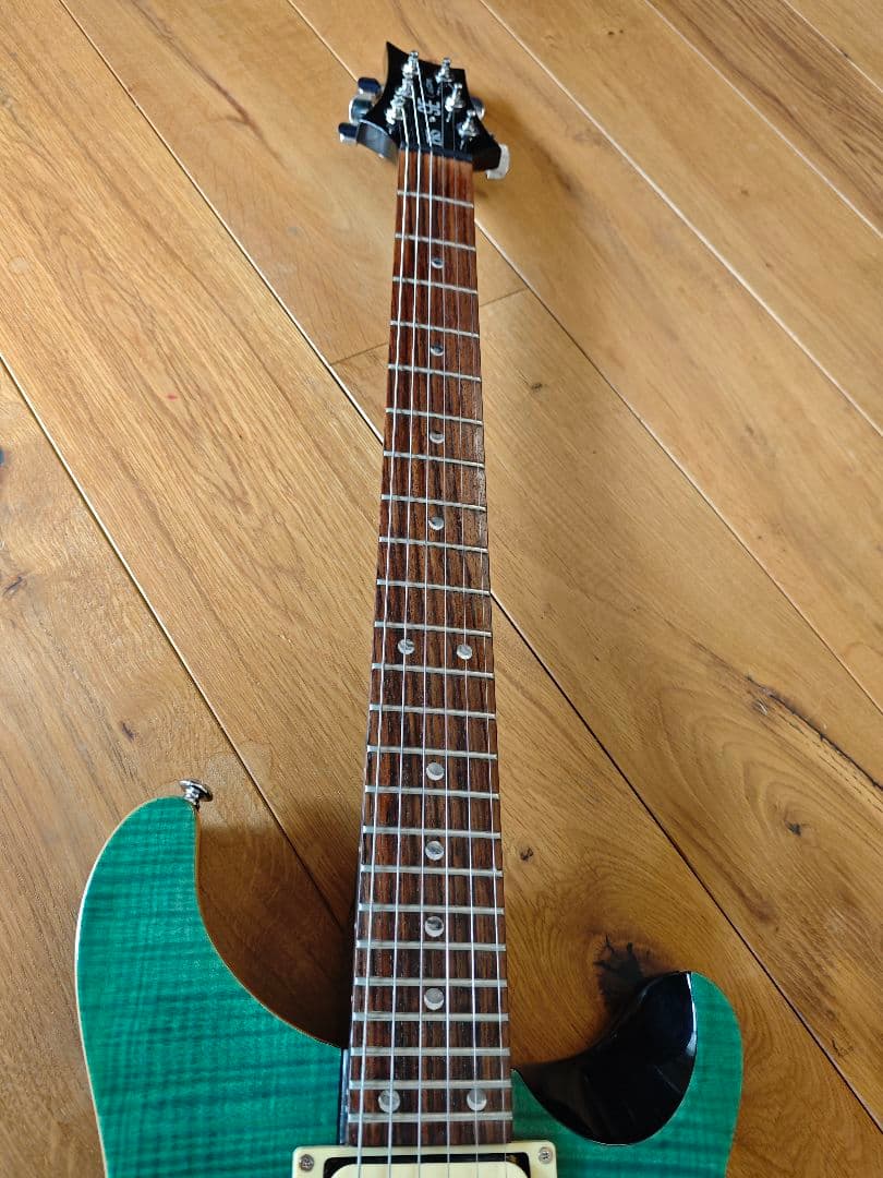 PRS SE Custom 24 グリーン系 フレイムトップ　調整済 ケース付