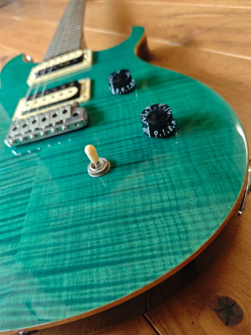 PRS SE Custom 24 グリーン系 フレイムトップ　調整済 ケース付