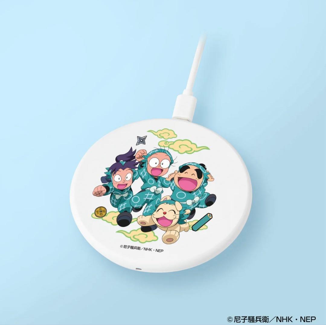 忍たま乱太郎　土井半助　イヤフォン＆ワイヤレス充電器セット