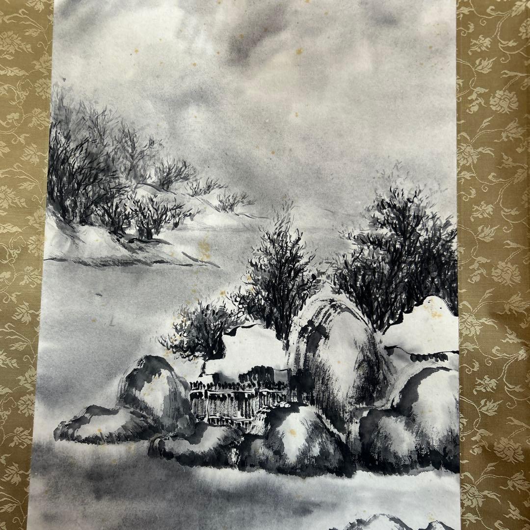 水墨画 掛け軸 山水 海外土産にも 1 インテリアとしても