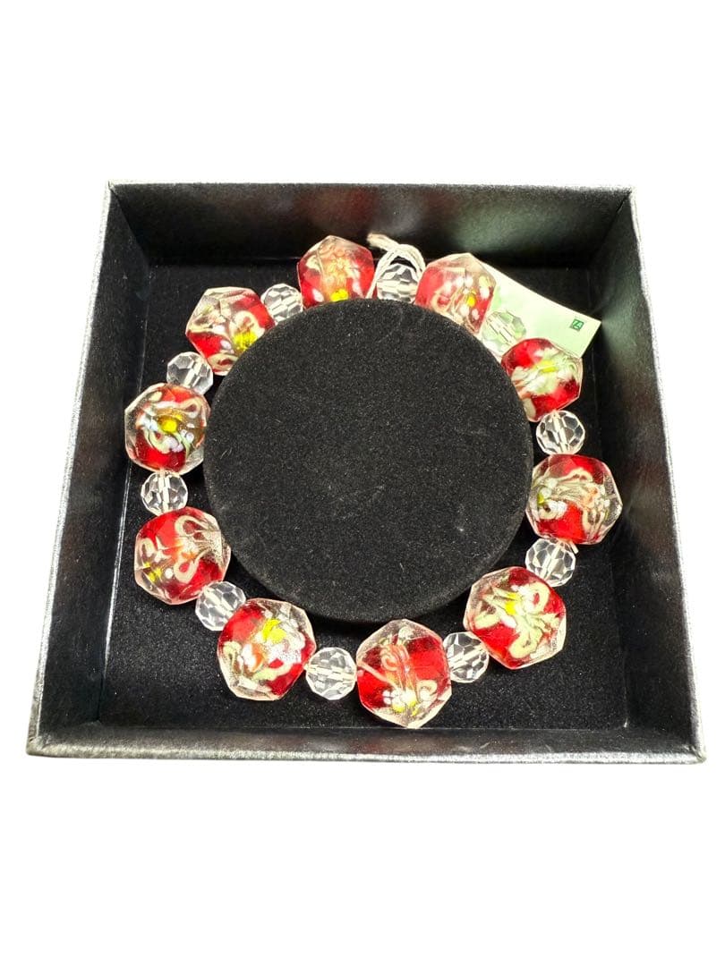 Glass bijoux by Biemme ガラスビーズブレスレット4点セット