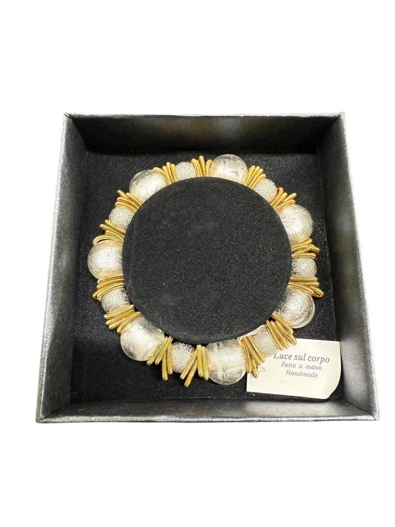 Glass bijoux by Biemme ガラスビーズブレスレット4点セット