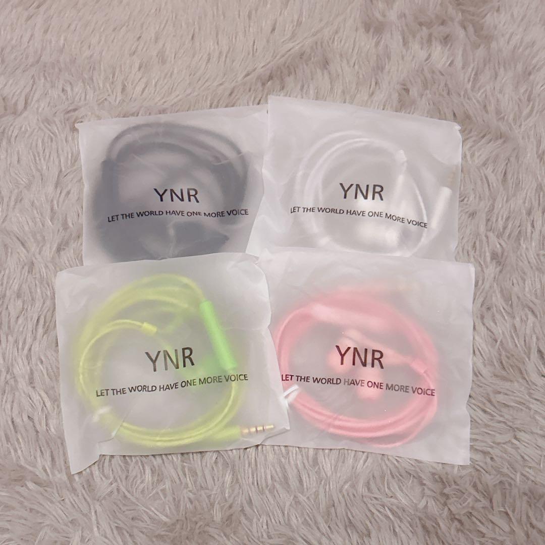 人気❣️イヤホン 有線イヤフォン 4色セット 軽量 通勤 通学 マイク付き