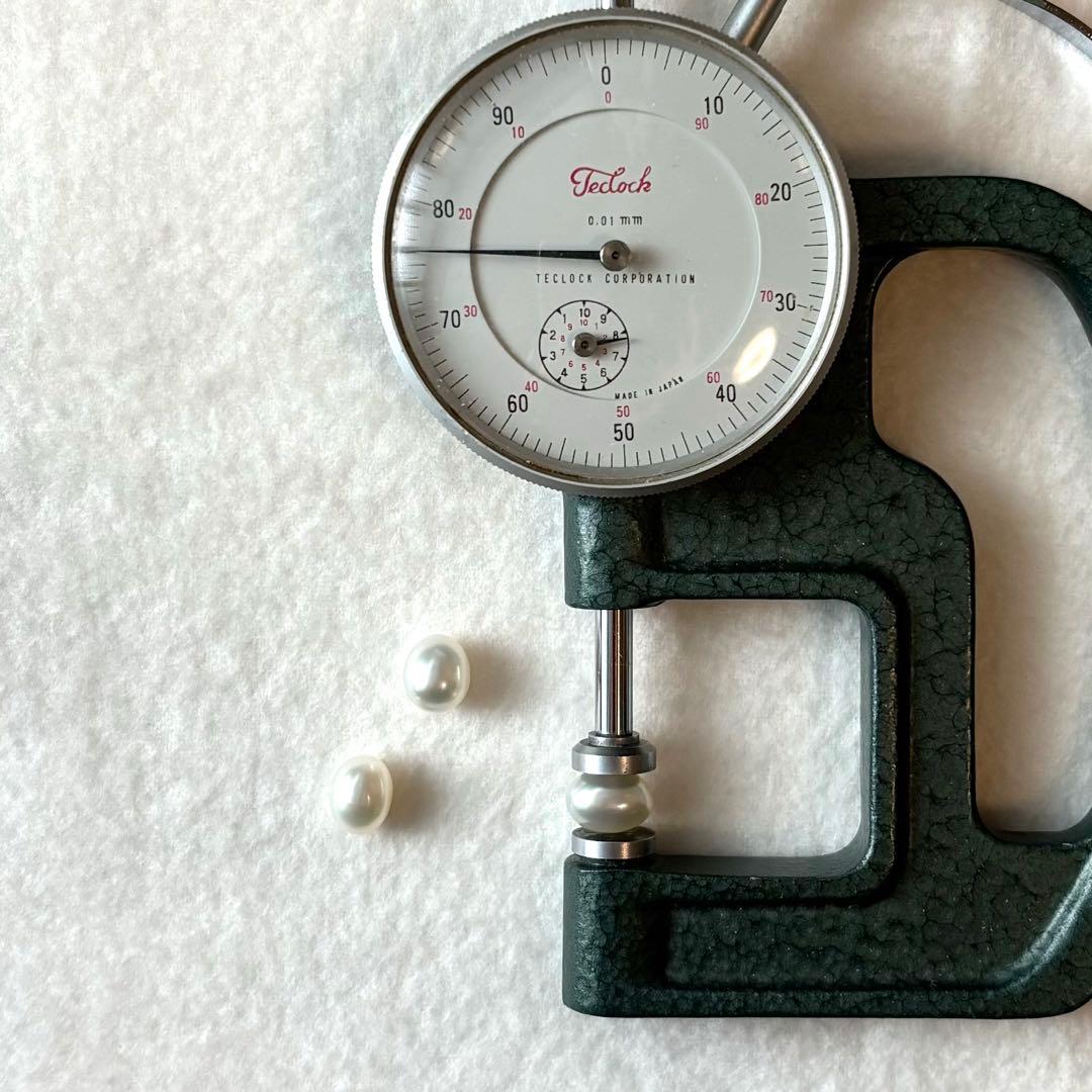 パール　ルース　南洋真珠　白蝶ケシ　７mm オーバル　３pcs