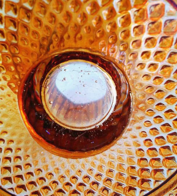 アンバーガラス アンティーク FRANCE ガラスコンポート ケーキスタンド