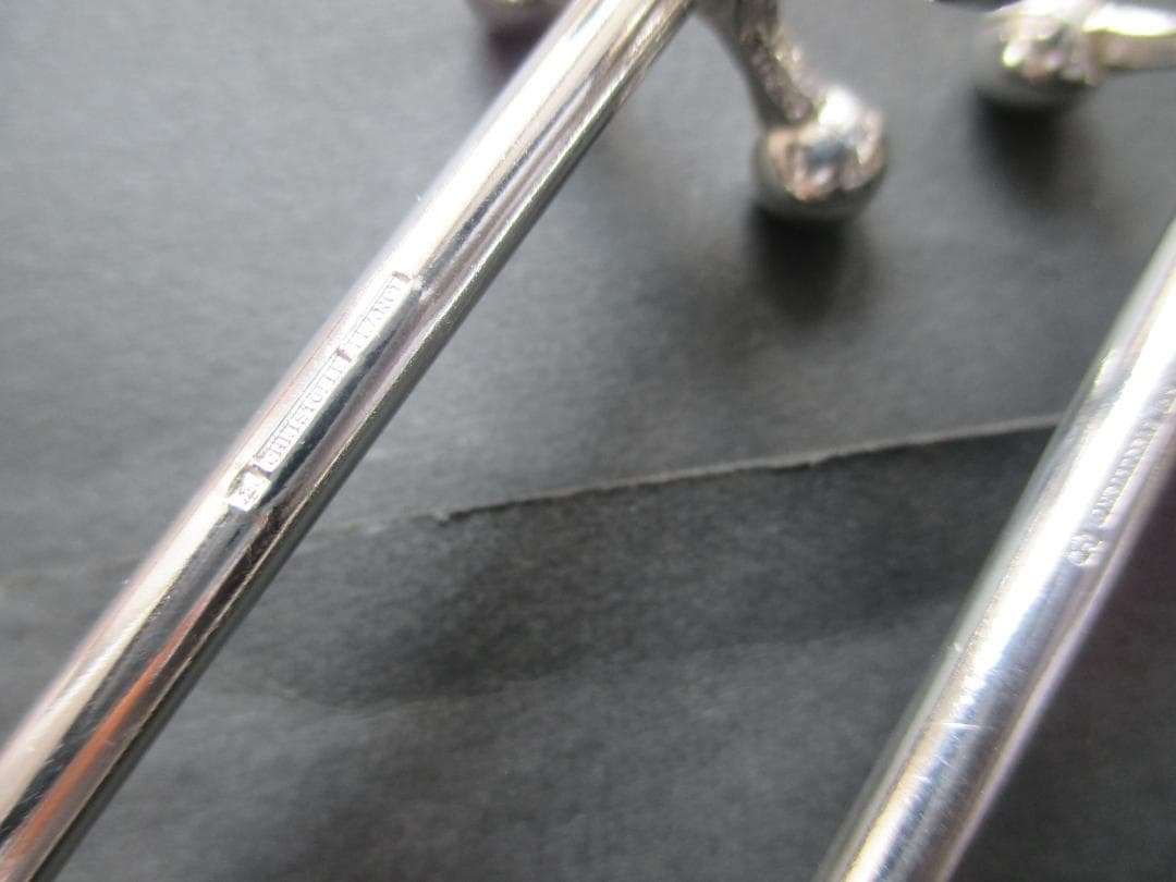 レア美品☆仏蘭西高級銀器クリストフル　カトラリーレスト２個セット　ブール