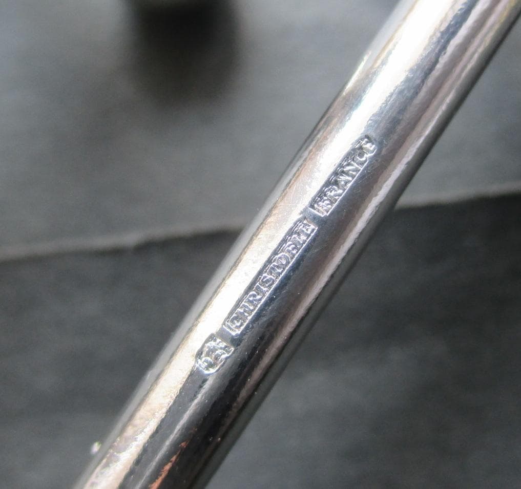 レア美品☆仏蘭西高級銀器クリストフル　カトラリーレスト２個セット　ブール