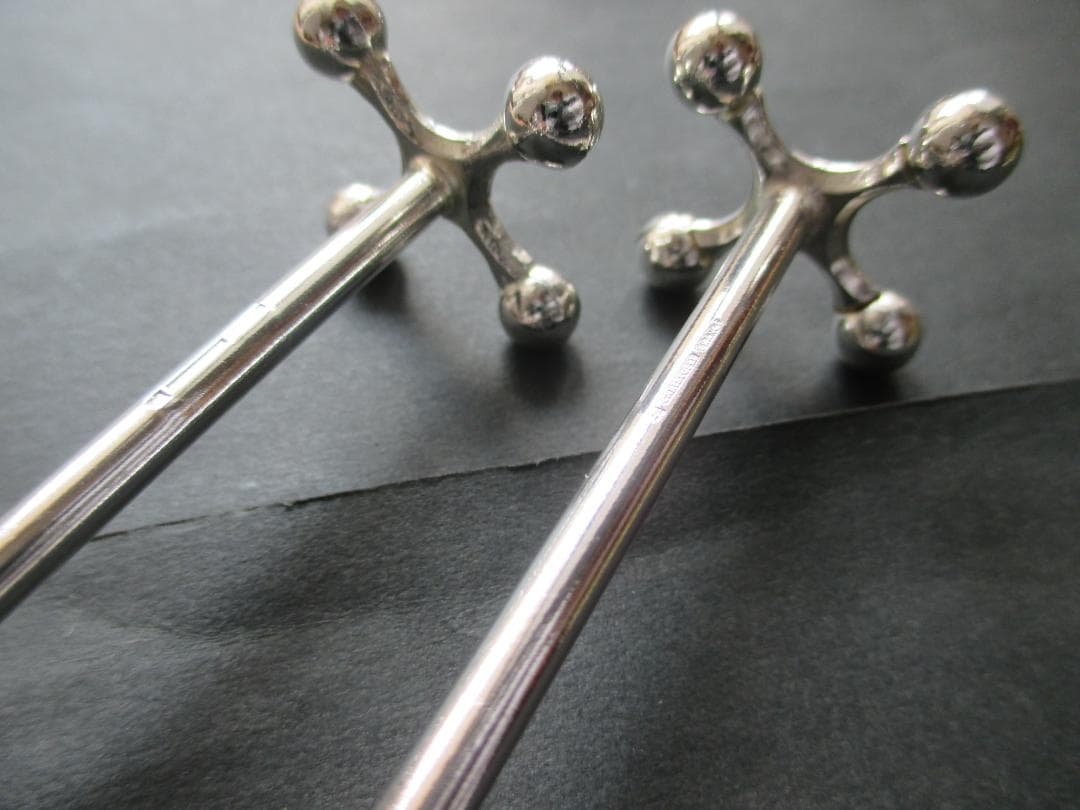 レア美品☆仏蘭西高級銀器クリストフル　カトラリーレスト２個セット　ブール