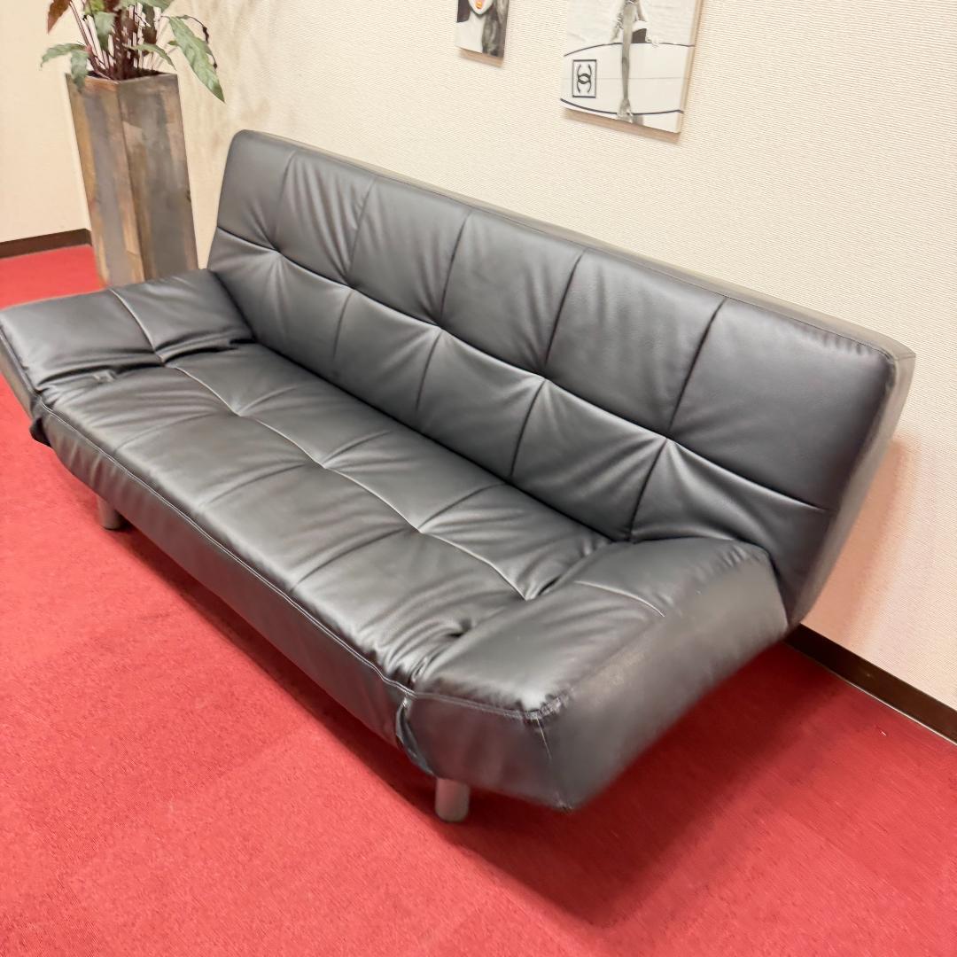 東京23区送料無料　超美品リクライニングソファーベッド　洗浄/除菌済み