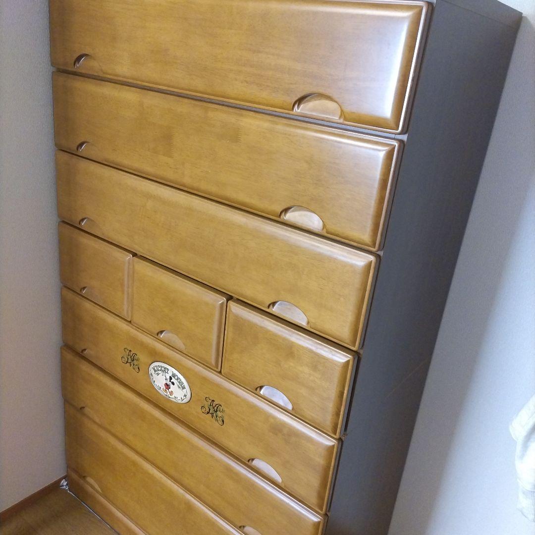 木製7段チェスト　ベビーダンス　ブラウン