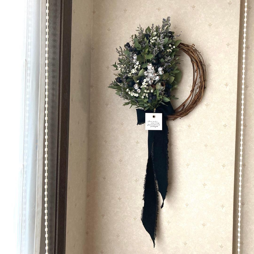 テトラゴナとユーカリのナチュラルグリーンリース　(約26cm)