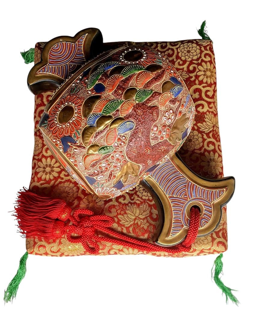 九谷焼 小槌 縁起物 置物 桐箱付き 新品