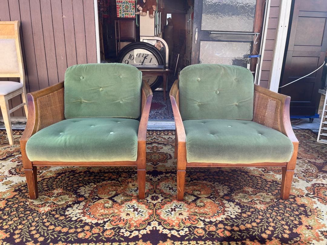 マルニ 籐 ラタン シングルソファー ② インテリア アンティーク