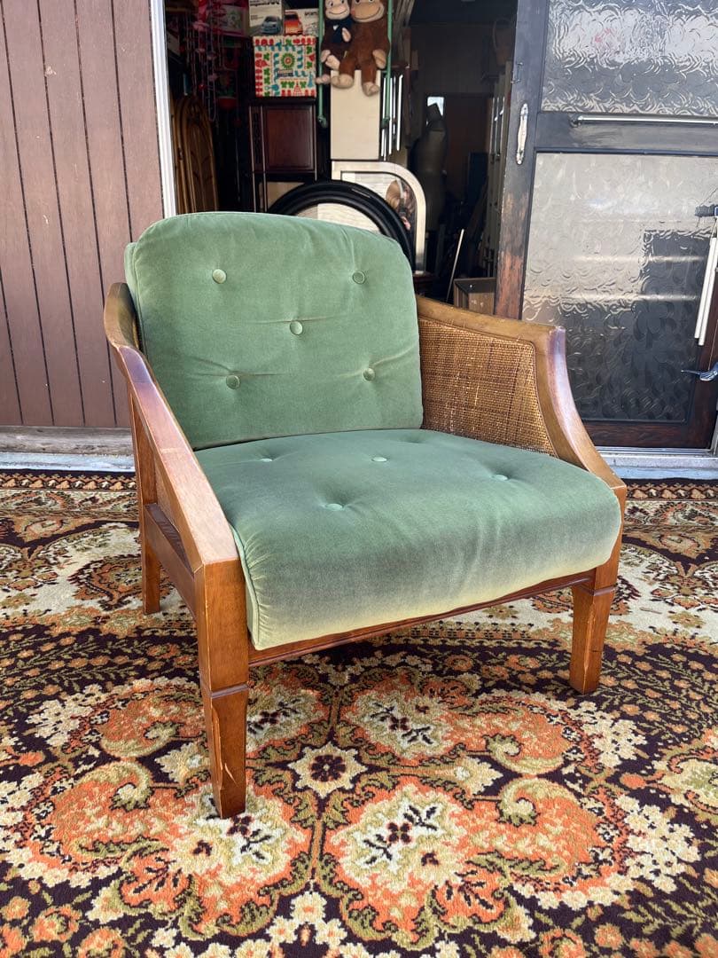 マルニ 籐 ラタン シングルソファー ② インテリア アンティーク