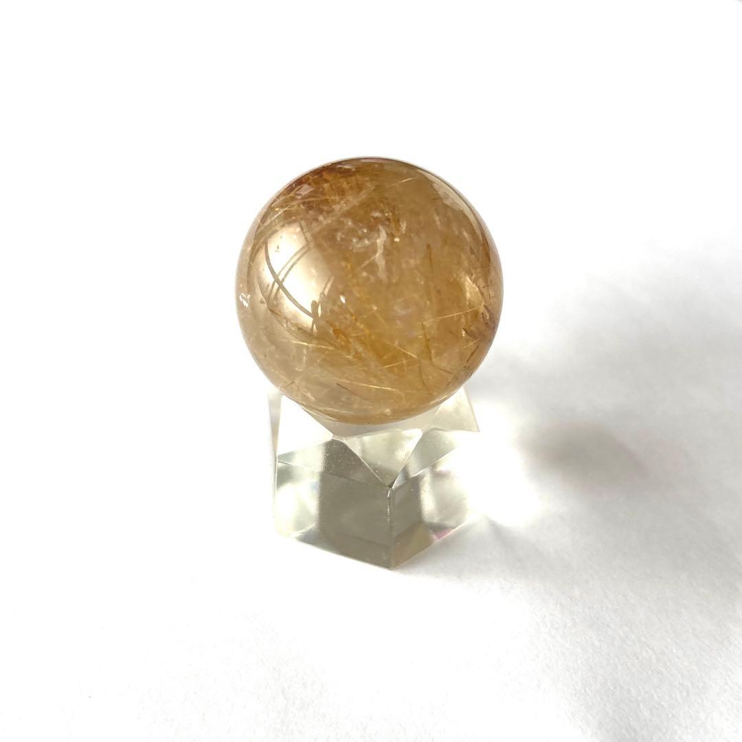 ReZARDルチルクォーツスフィア25mm限定品 台座付き