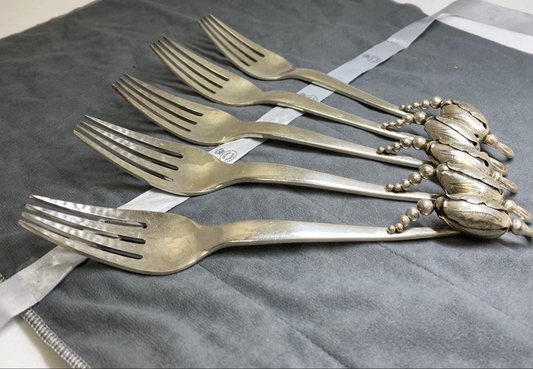 ジョージジェンセン　ブロッサム　ディナーフォーク　sterling925 5本