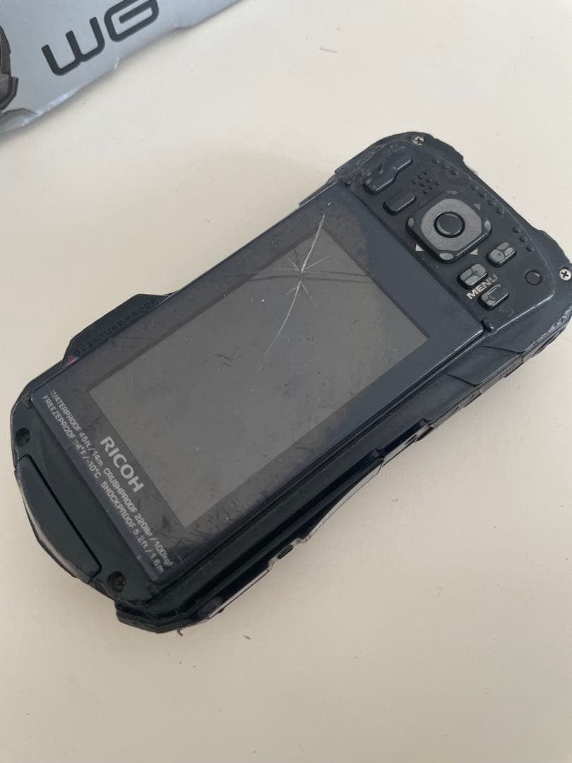 ジャンク　RICOH WG-70 コンパクトデジタルカメラ　オレンジ　防水