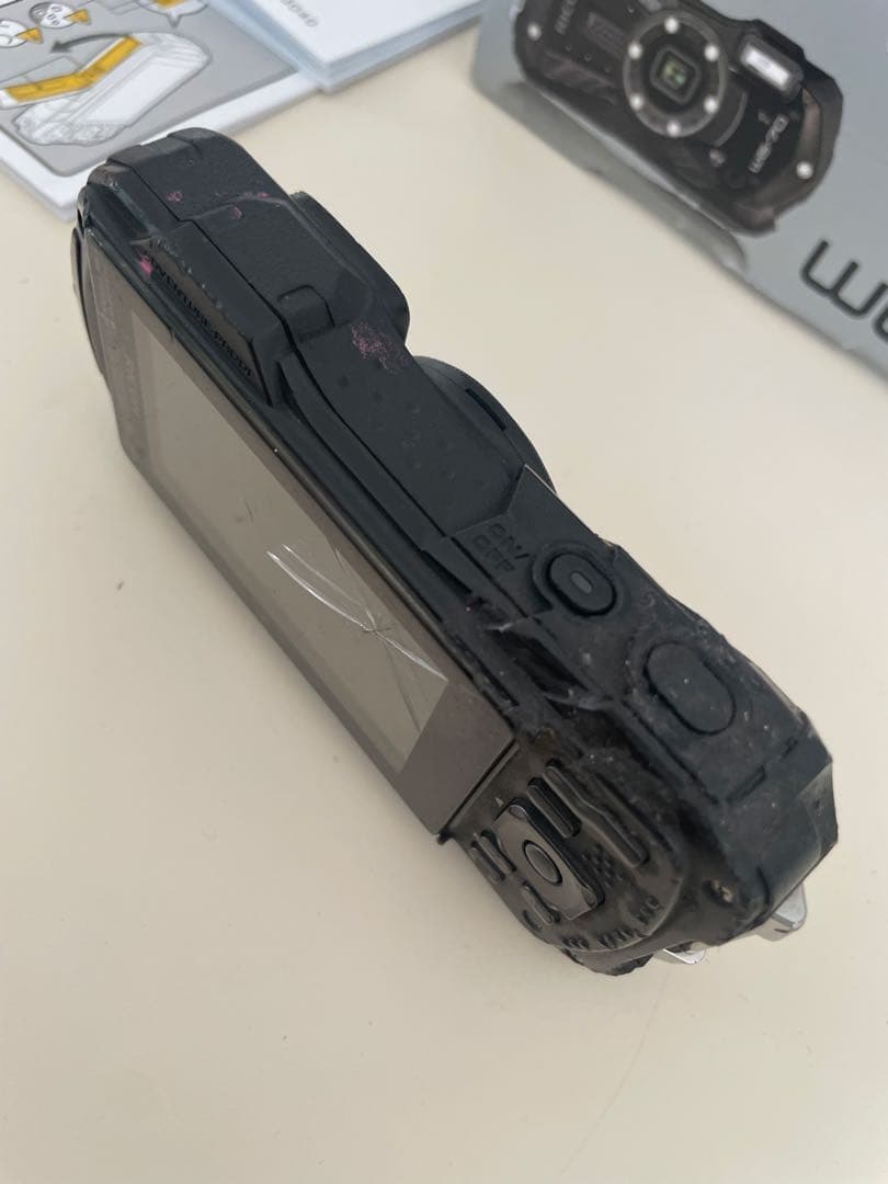 ジャンク　RICOH WG-70 コンパクトデジタルカメラ　オレンジ　防水