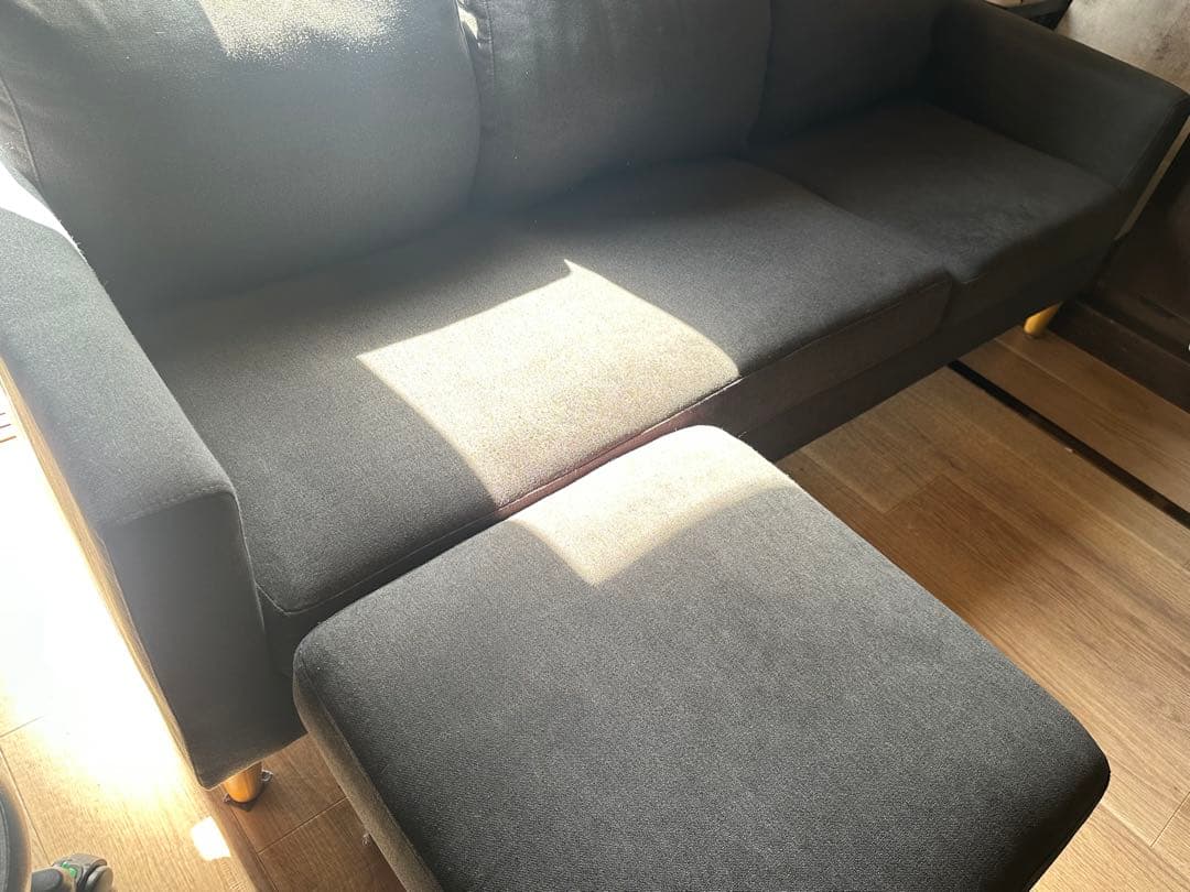 ニトリ カウチソファ 3人掛け オットマン付き 2024年モデル