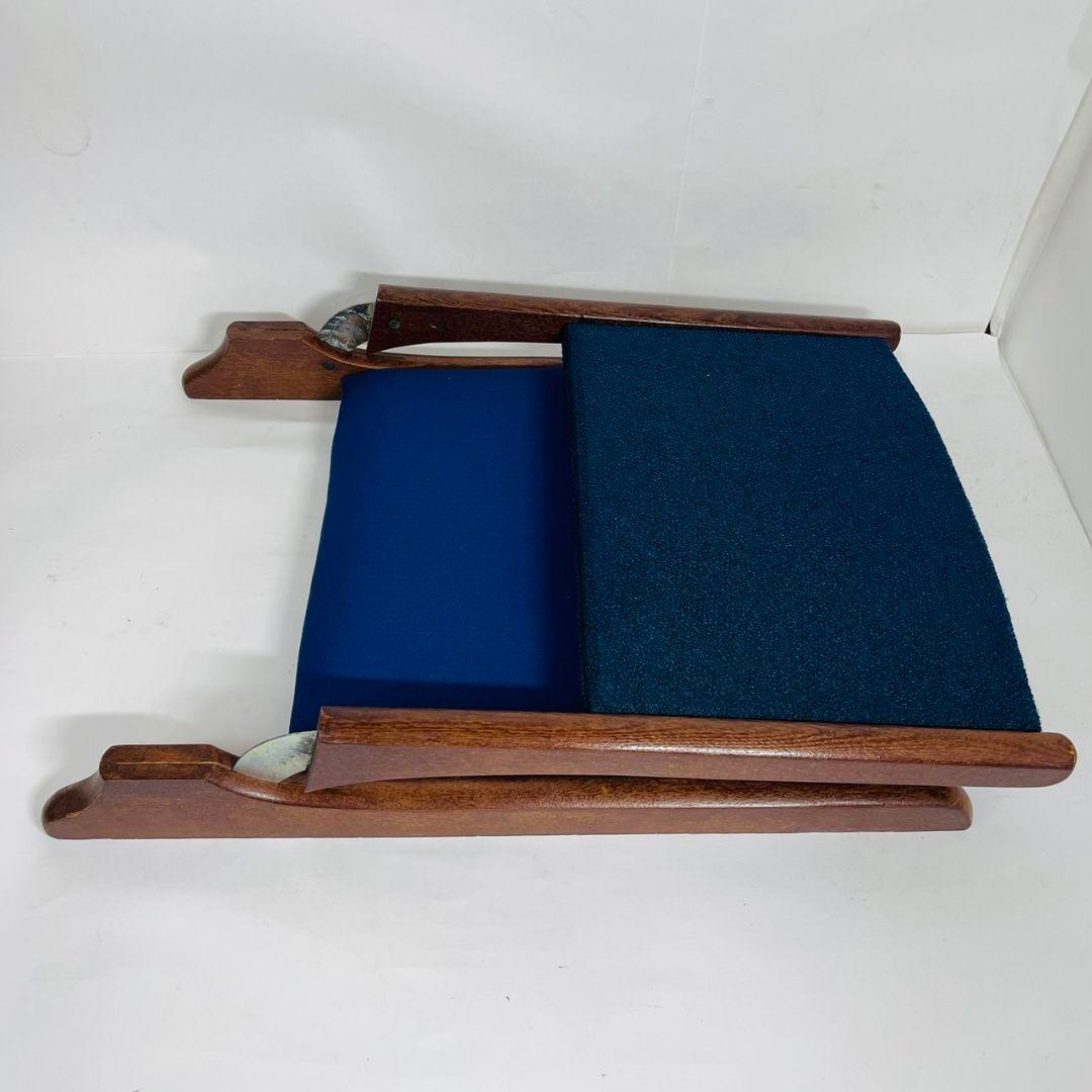 座椅子 チェア 折りたたみ 背もたれ 木製 赤色 青色 和風 家具 昭和 レトロ