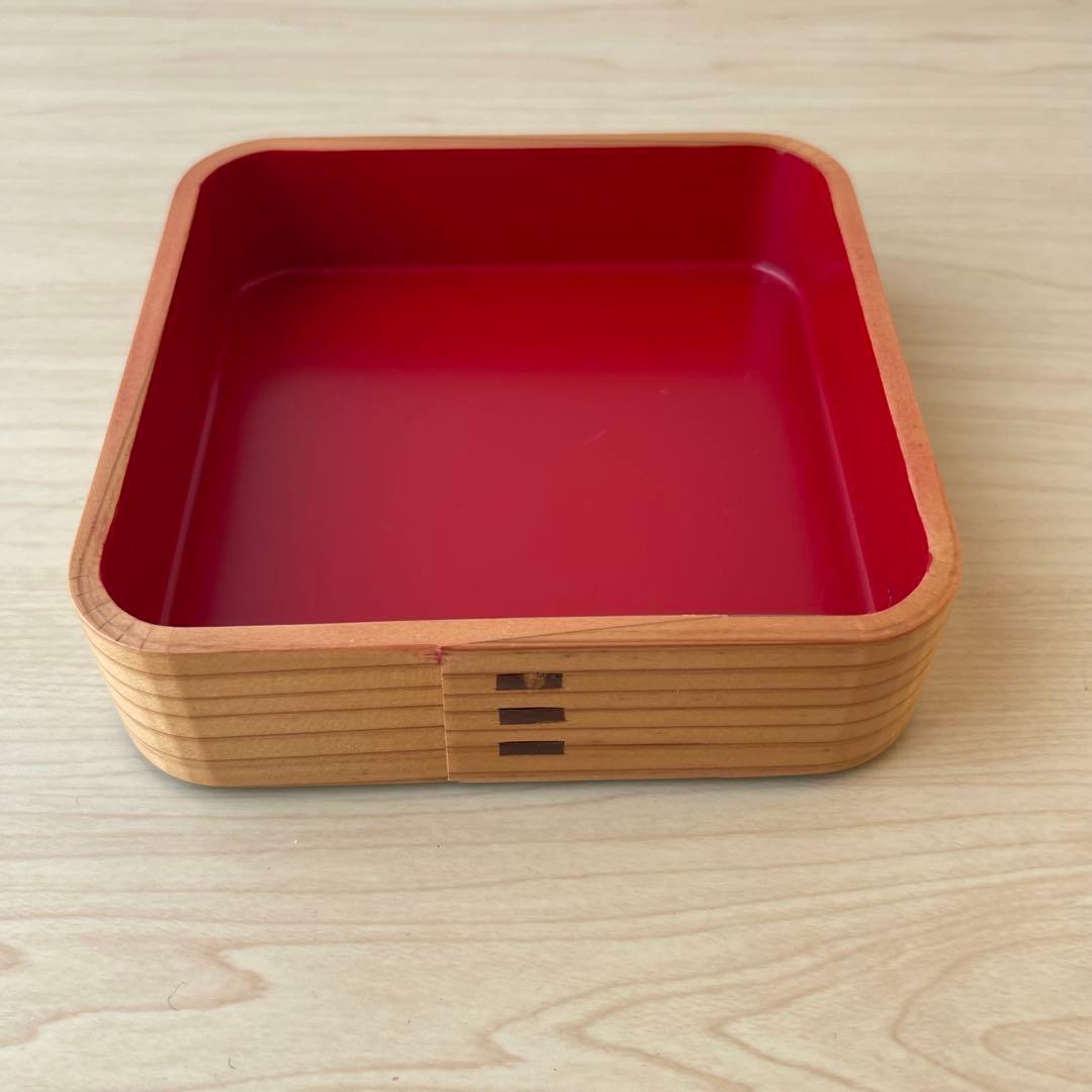 【新品未使用】曲げわっぱ 弁当箱 小物入 皿 天然木 秋田杉 伝統工芸品