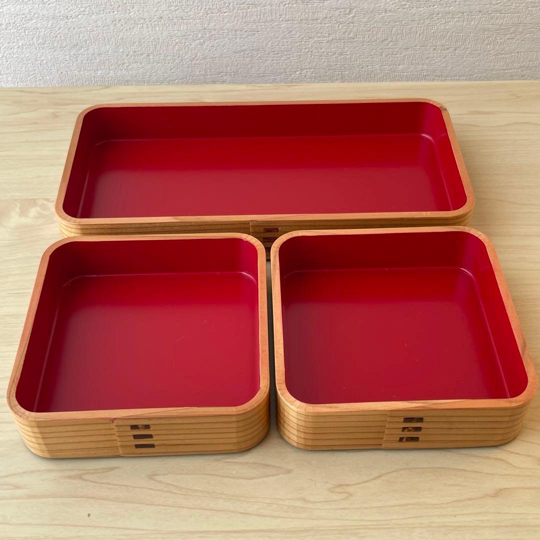 【新品未使用】曲げわっぱ 弁当箱 小物入 皿 天然木 秋田杉 伝統工芸品