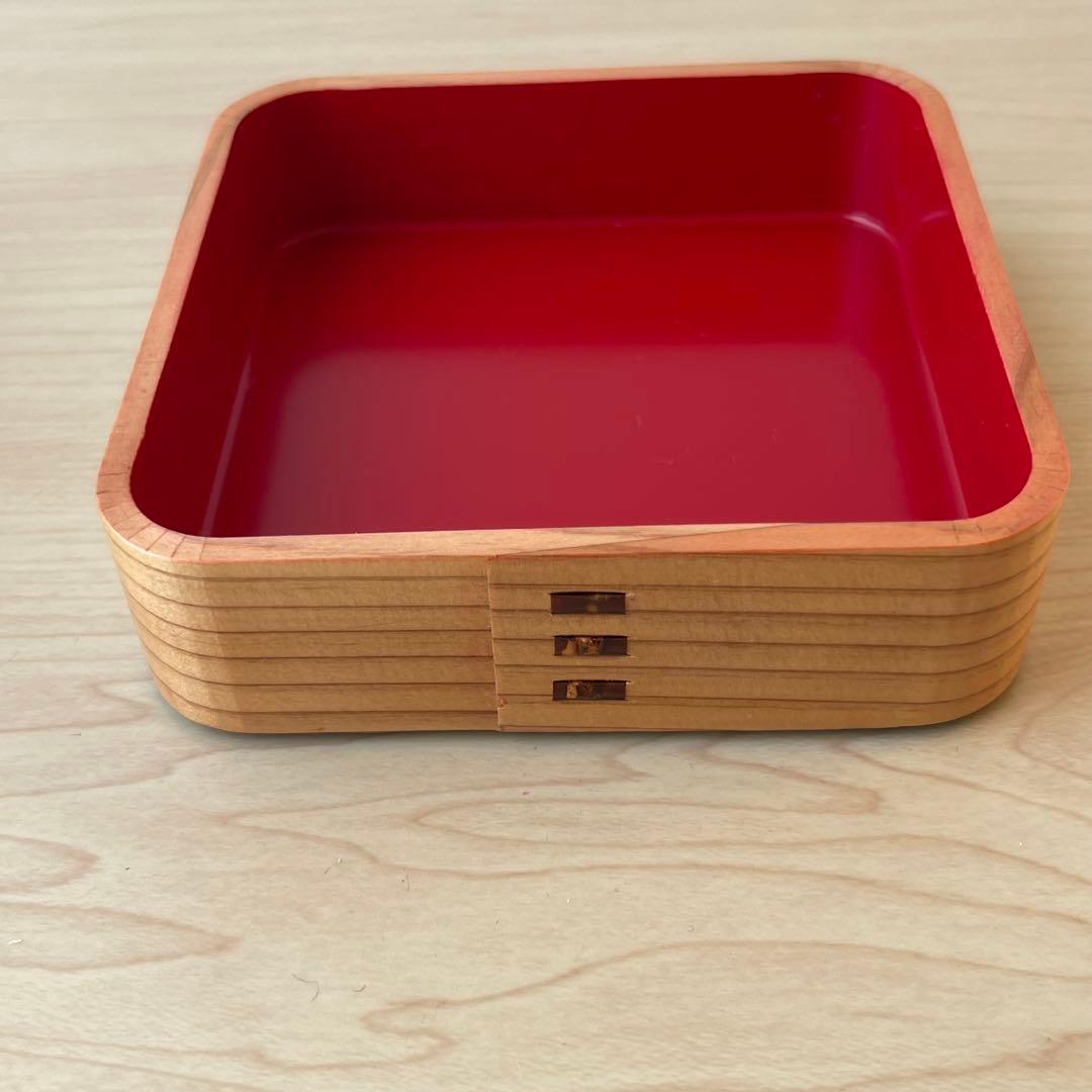 【新品未使用】曲げわっぱ 弁当箱 小物入 皿 天然木 秋田杉 伝統工芸品