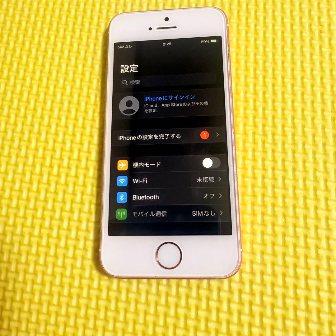 美品、iPhone SE初代 ローズゴールド SIMフリー94％初期化済み