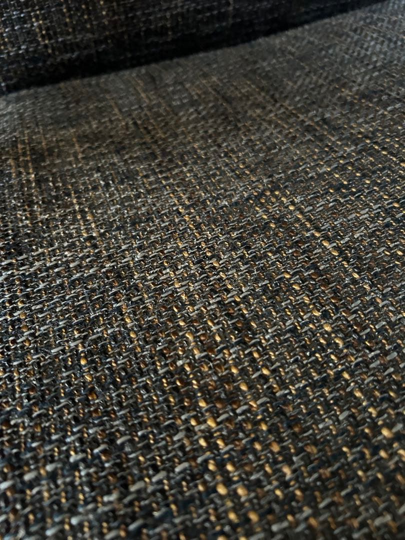 送料込み⭐︎FujiFURNITURE【アームチェア ネイビー、ダークグレー系】