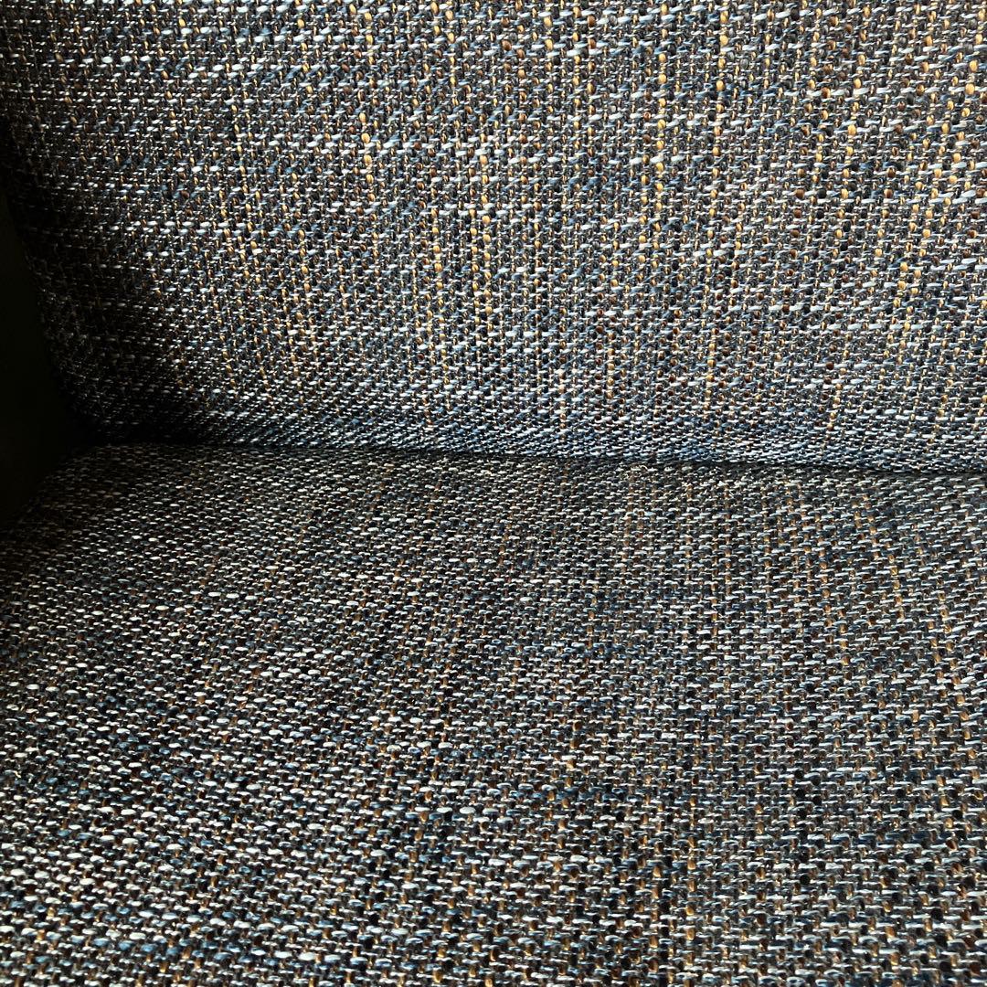 送料込み⭐︎FujiFURNITURE【アームチェア ネイビー、ダークグレー系】