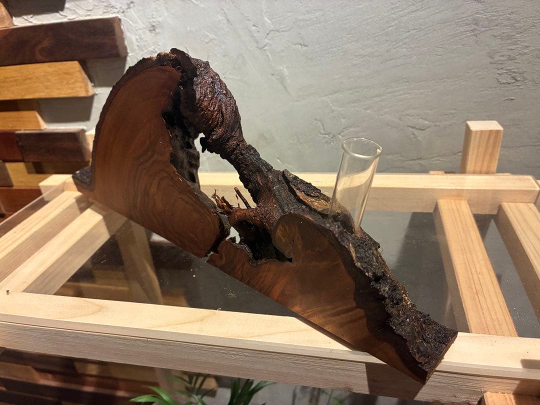 一点物 桜 無垢材 一輪挿し 木工オブジェ 店舗什器 カフェ ドライフラワー