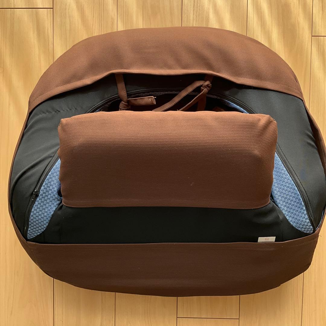 ハルメク 腰尻ラク座 座椅子 リクライニング ブラウン カバー付き