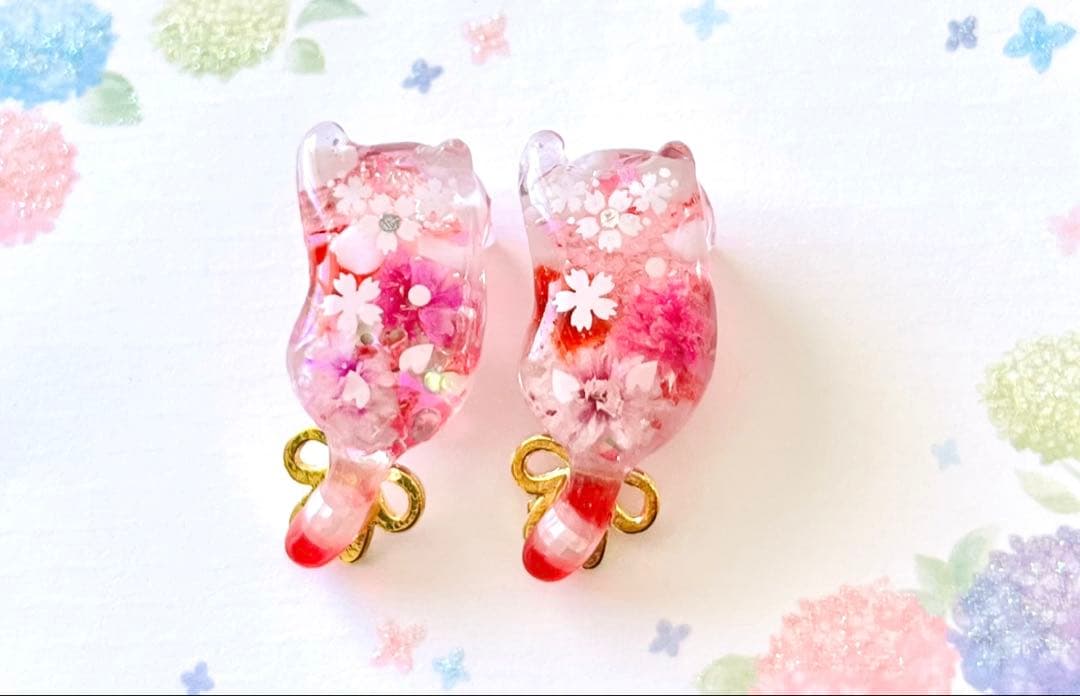 じゃれねこ『3月☆桜×濃いめピンク』