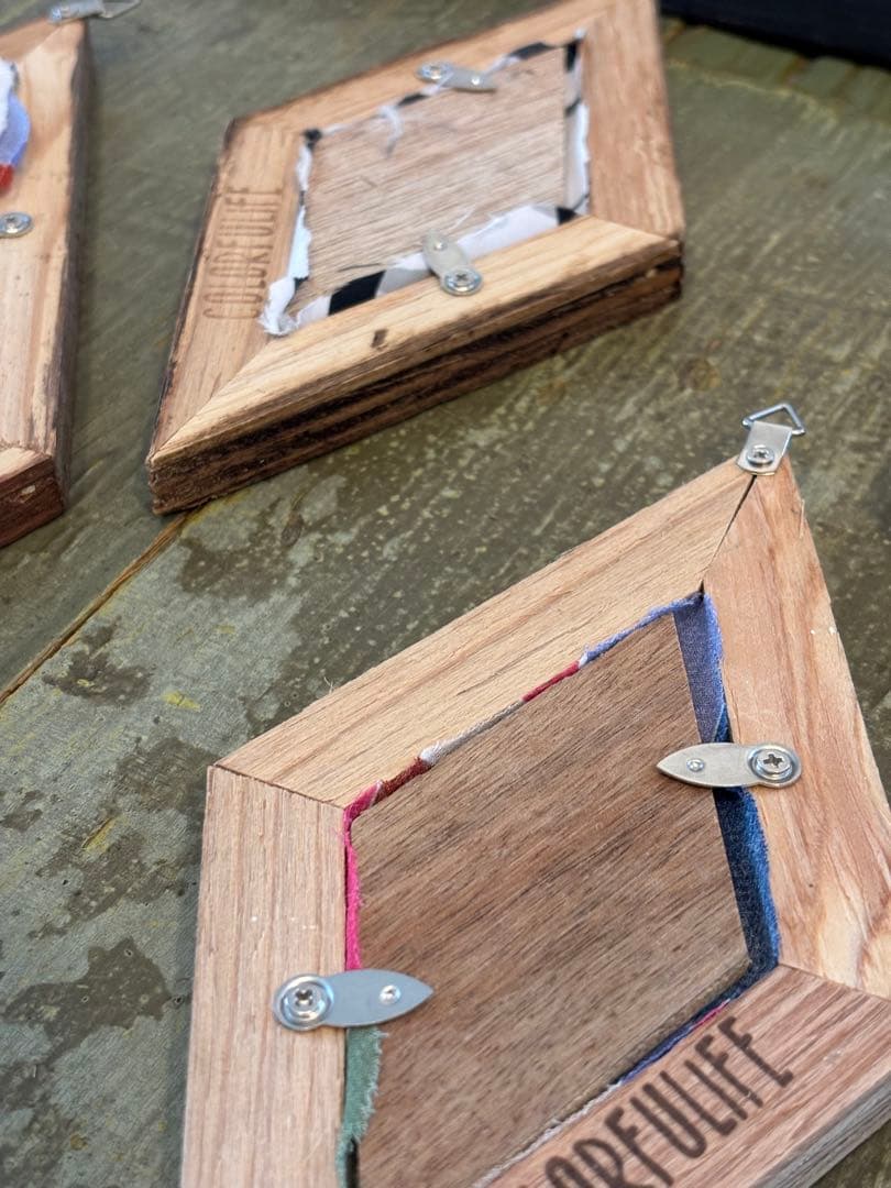 【1点物】アップサイクル ウッドフレーム 7点SET / アンティーク・古材風