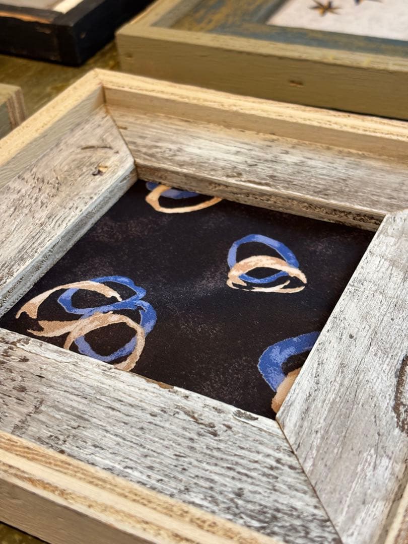 【1点物】アップサイクル ウッドフレーム 7点SET / アンティーク・古材風