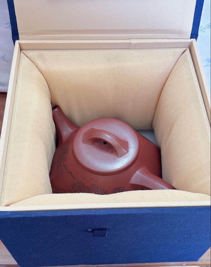 中国 宜興紫砂壺 六方石瓢 紫泥壺 急須（番号A5029）