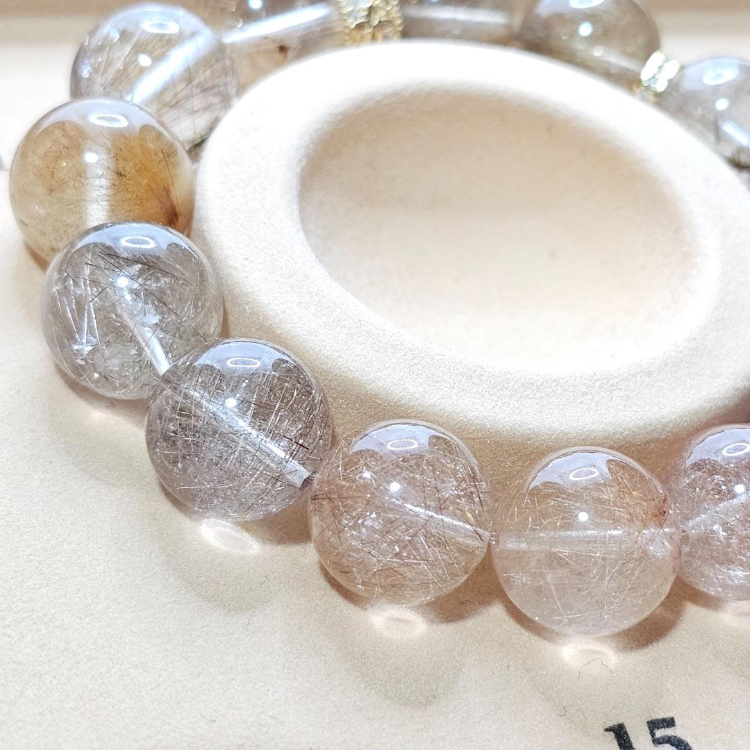 ミックスルチル ブレスレット【大玉 約14mm~16mm】