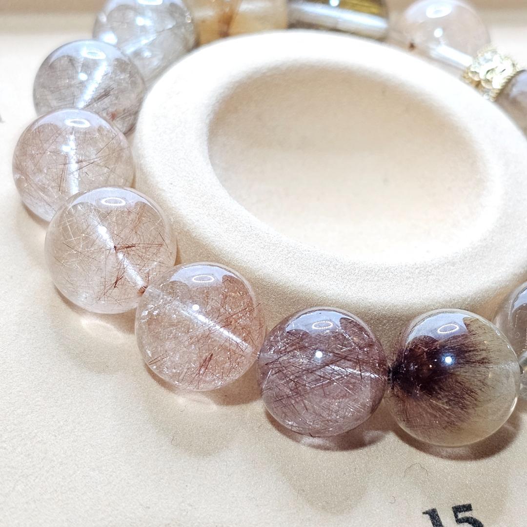 ミックスルチル ブレスレット【大玉 約14mm~16mm】