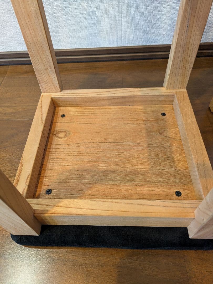 木製スツール 2脚セット　ブラック