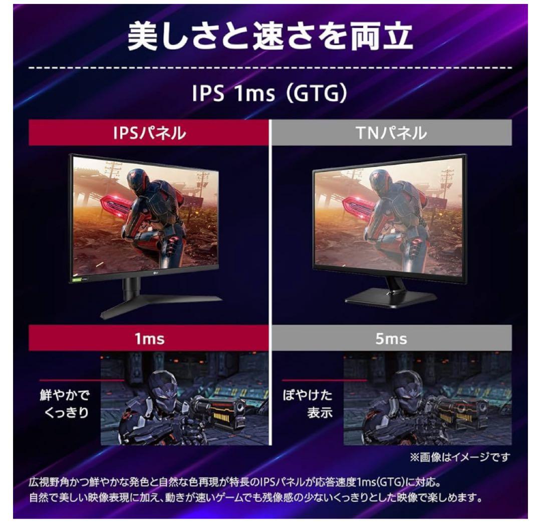 LG UltraGear 23.8インチ IPSモニター