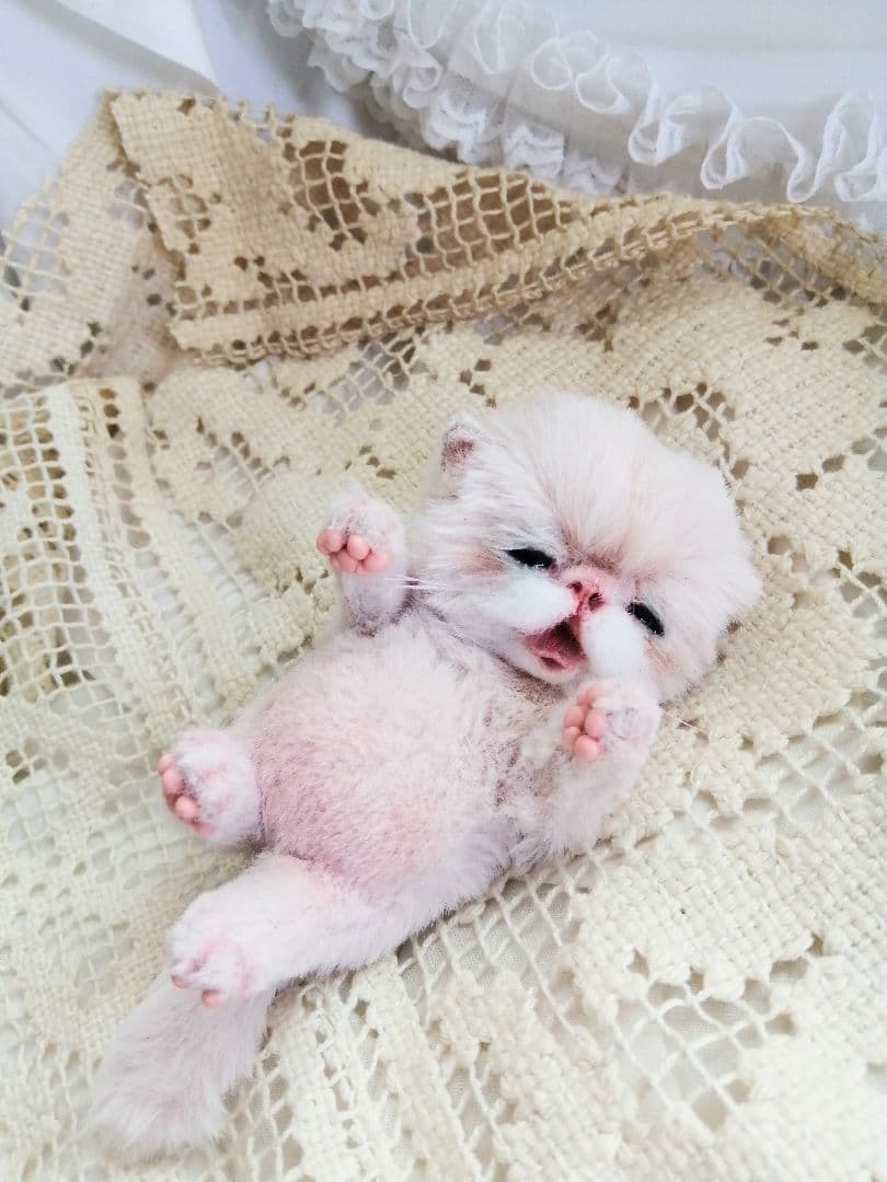 生後15日♡泣き虫子猫ちゃん♡アートドール♡ぬいぐるみ♡むぎゅサイズ♡